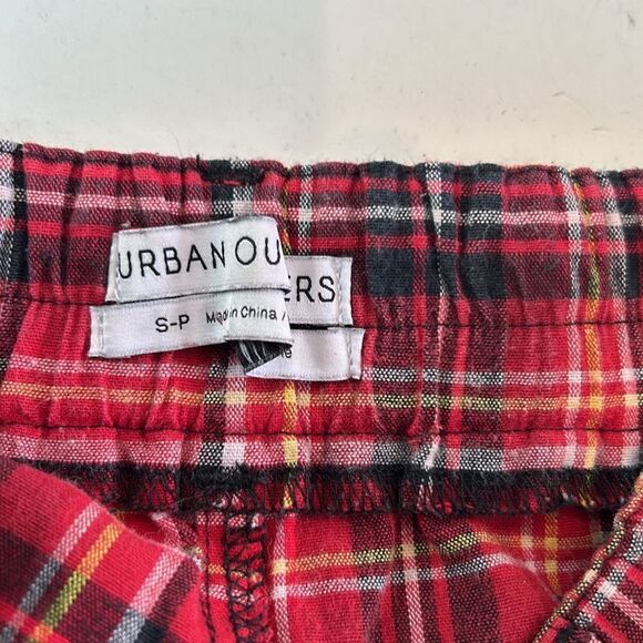 Urban outfitters, red, black and yellow plaid, high-rise pants, size small - Picture 6 of 12